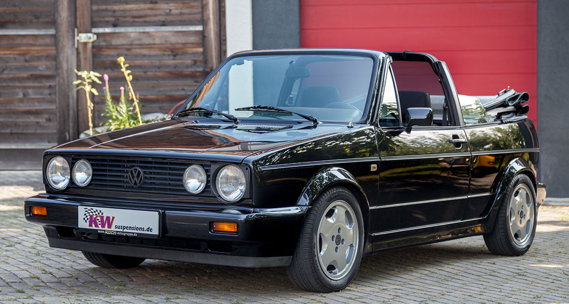 Unsere KW Klassik Fahrwerke verfügen über ein Teilegutachten und ermöglichen eine stufenlose Tieferlegung in einem geprüften Bereich