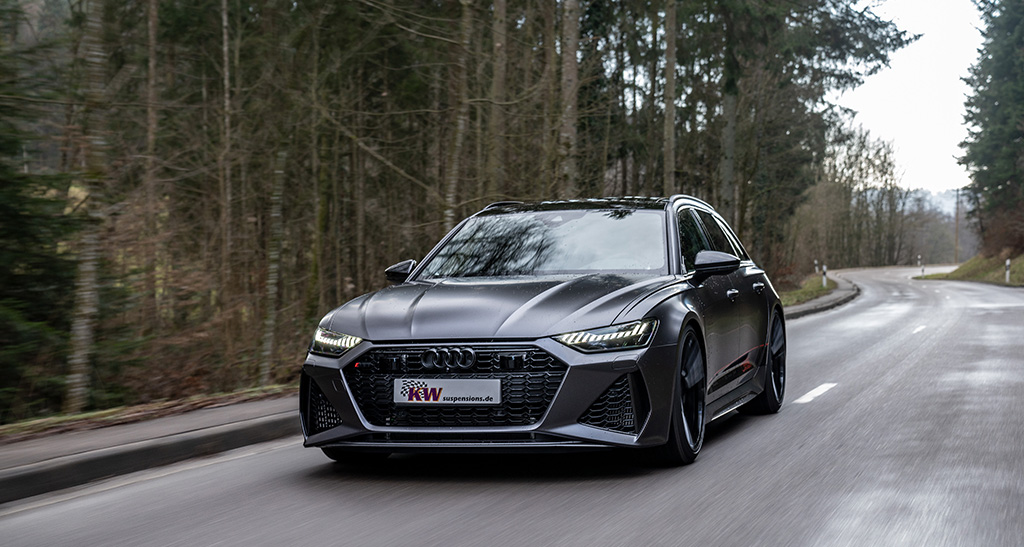 Fährt einfach genial: Der neue Audi RS6 Avant (C8, F2) mit den KW Fahrwerkfedern