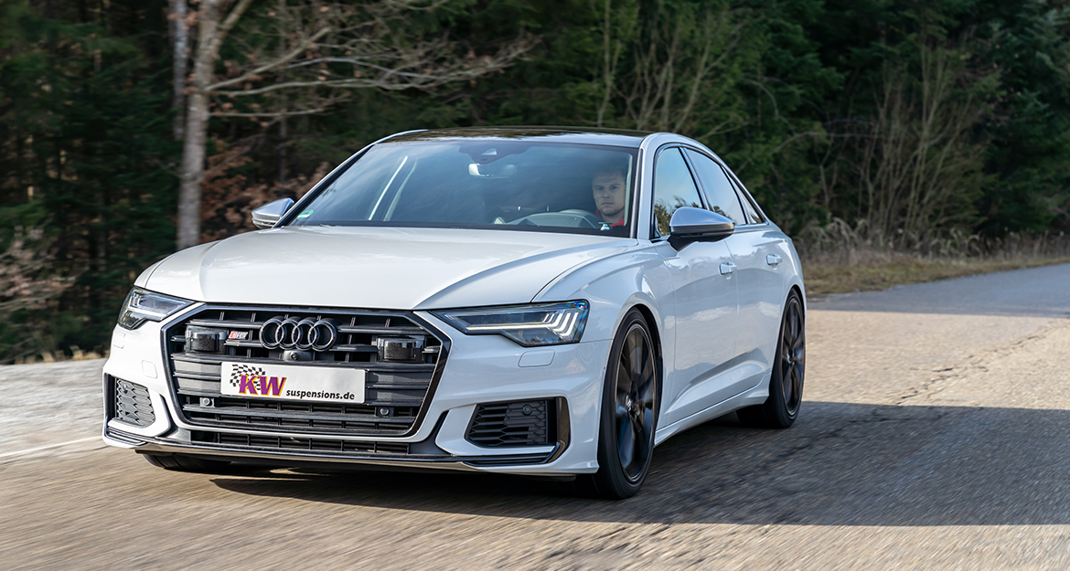 Mit den auch als Gewindefedern bekannten KW Federn fährt sich die Audi S6 Limousine noch dynamischer.