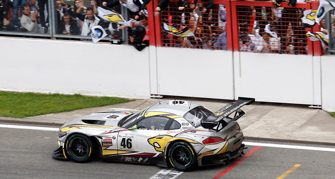 Bei seiner Abschiedssaison 2015 verabschiedete sich der BMW Z4 GT3 mit dem Fahrertrio Nick Catsburg, Lucas Luhr und Markus Palttala vom BMW Sports Trophy Team Marc VDS mit dem Gesamtsieg beim 24h-Rennen Spa-Francorchamps.