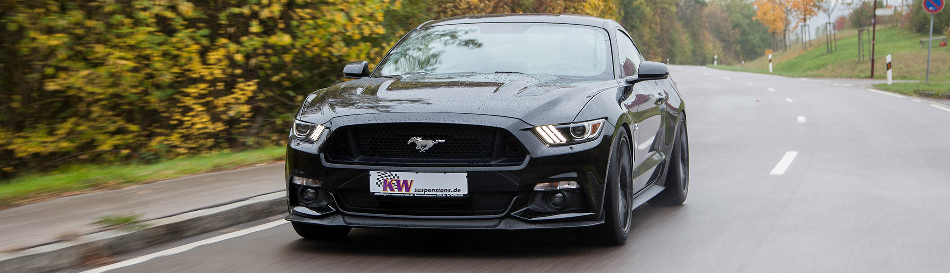 KW Gewindefahrwerk verbaut in einem Ford Mustang LAE.