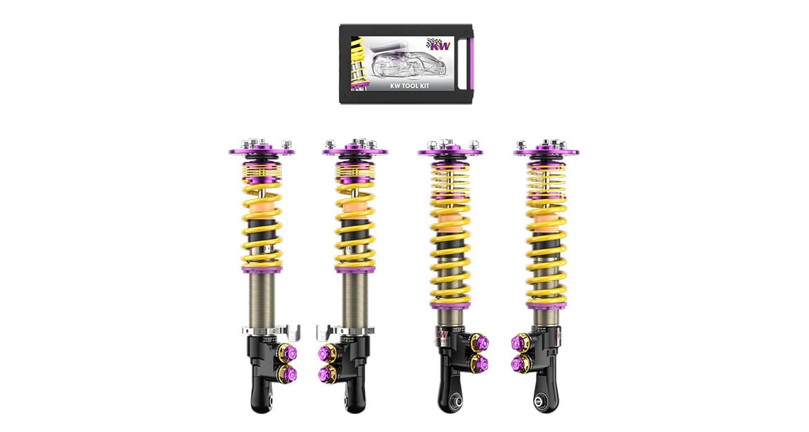 Lieferumfang des KW V5 Gewindefahrwerks