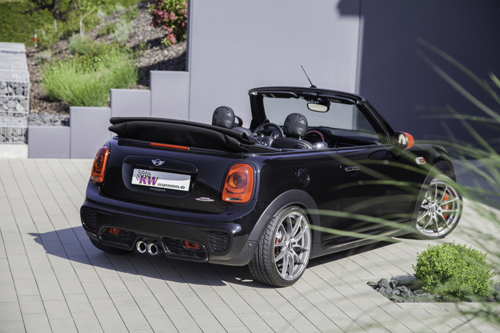 KW Gewindefahrwerk verbaut im Mini John Cooper Works Cabrio Typ F57