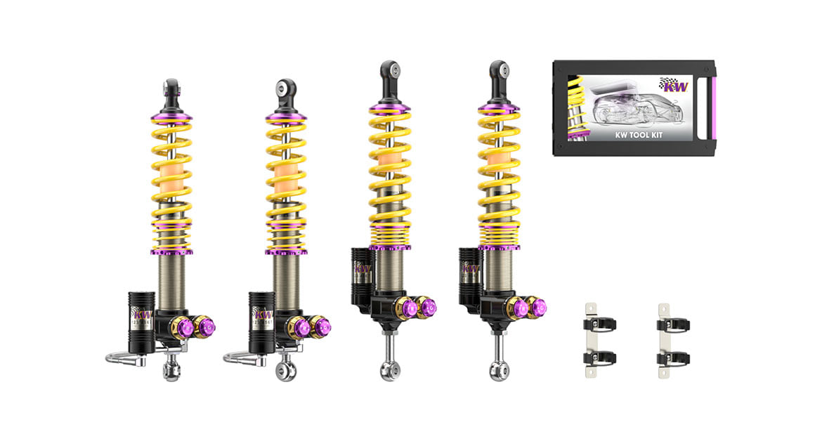 Der Lieferumfang für das KW V5 ohne hydraulisches Liftkit