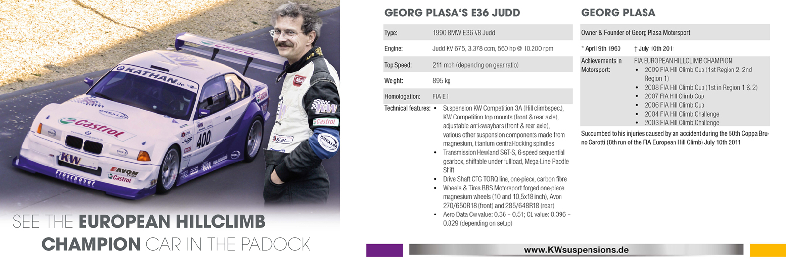 Tribute to Georg Plasa beim Goodwood Festival - Georg Plasa war in der Community eine Legende